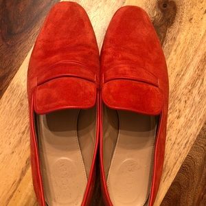 JCrew Coral Suede Loafers